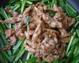 ニラと豚肉、豆板醤炒め。作り方7写真