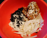 ひじきと納豆と新玉のかき揚げ作り方1写真