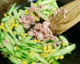 ＊キュウリとツナとコーンの中華風炒め＊作り方3写真