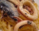 サンマとイカのさっぱりクリームパスタ作り方5写真