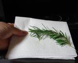 ハーブとオリーブオイルで朝食作り方1写真
