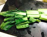 下茹でなし小松菜とひき肉のオーバーライス作り方2写真