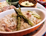 旬★節約★簡単【アスパラと豚肉のピラフ】作り方7写真
