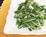 水菜と貝柱のごま油風味サラダ。和えるだけ作り方4写真