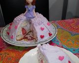 可愛いソフィアプリンセスドールケーキ作り方6写真