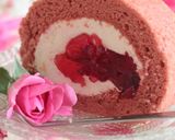 薔薇カクテルのロールケーキ（大人用）作り方30写真