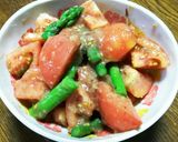 簡単 美味しい❤トマトの味噌おかか和え作り方5写真