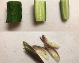 胡瓜とみょうがのもずく酢和え作り方1写真