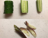 胡瓜とみょうがのもずく酢和え作り方1写真