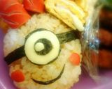 簡単キャラ弁 卵使わずミニオン弁当作り方9写真