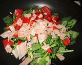 塩チーズの野菜たっぷりクリームパスタ作り方1写真