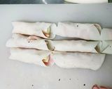 餃子の皮でアスパラベーコン巻き。ネギ入り作り方5写真