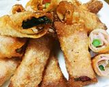 餃子の皮でアスパラベーコン巻き。ネギ入り作り方6写真