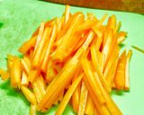 にんじんとえのきの5分でポン酢炒め作り方1写真