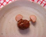 ミートボールのクマさん（キャラ弁おかず）作り方3写真