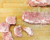 お弁当にも☆豚こまで生姜風味の柔らか角煮作り方3写真
