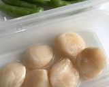 ホタテとスナップえんどうのバター醤油作り方1写真