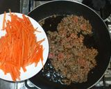 新たまねぎとひき肉の野菜炒め♪レモン風味作り方7写真
