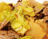 春キャベツと筍！豚肉ときのこの中華炒め作り方5写真