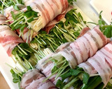 ネギたっぷり☆豆苗とネギの豚肉巻き作り方4写真