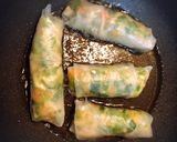 麺つゆで生春巻き揚げ！春巻きでもok作り方3写真