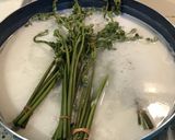重曹なしでアク抜き♪ワラビのおひたし作り方4写真