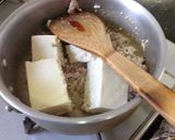 ご飯が進む春の味☆絹さや肉豆腐の卵とじ作り方4写真