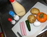 柿入りポテトサラダ☆作り方1写真