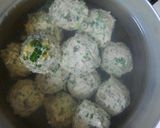 ニラしそ入りの鶏団子！肉団子の和風スープ作り方11写真