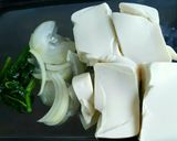 豆富とほうれん草のお味噌汁作り方1写真