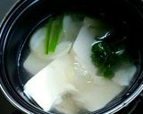 豆富とほうれん草のお味噌汁作り方2写真