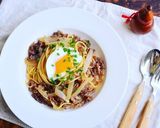 牛丼パスタ☆ガッツリ感が大満足〜♪作り方5写真