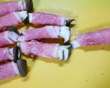 簡単 ポン酢で食べるエリンギの豚肉巻き作り方2写真
