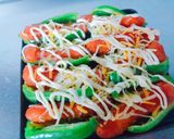 ＊ピーマンの冷凍メンチマヨチーズ焼き＊作り方3写真