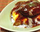 ふわとろオムライス☆煮込みハンバーグのせ作り方7写真