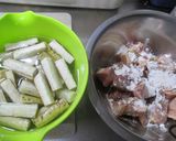 鶏もも肉とごぼうの炒め煮作り方1写真