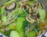 簡単♪朝食＊チンゲン菜ともやしのお吸い物作り方3写真
