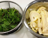 タケノコとコシアブラの和風春パスタ♡旬♪作り方2写真