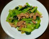 小松菜と豚肉のダシ炒め作り方4写真