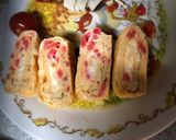チーズ紅生姜入りだし巻き卵作り方5写真