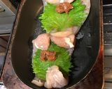 ささ身の梅紫蘇巻き作り方1写真