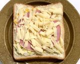 朝食に☆コールスロー＆ハムチーズトースト作り方4写真