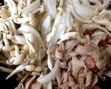 豚こま肉と新玉葱・しめじの甘辛生姜炒め煮作り方4写真