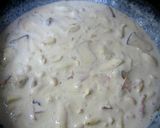 きのことベーコンの醤油風味クリームパスタ作り方3写真