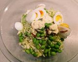 キャベツと枝豆付け合わせサラダ作り方3写真