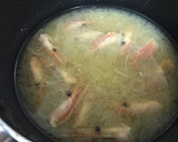 えび（甘エビも）の頭、殻のだしで★味噌汁作り方3写真