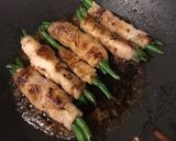 甘すぎないタレの豚肉いんげん巻き作り方5写真