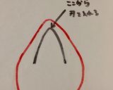 苺の飾り切り チューリップ作り方2写真