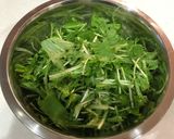 エゴマ油で和えるだけの水菜サラダ♬作り方1写真
