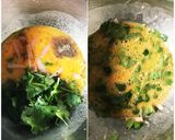 パクチーとハムのオムレツ作り方4写真
